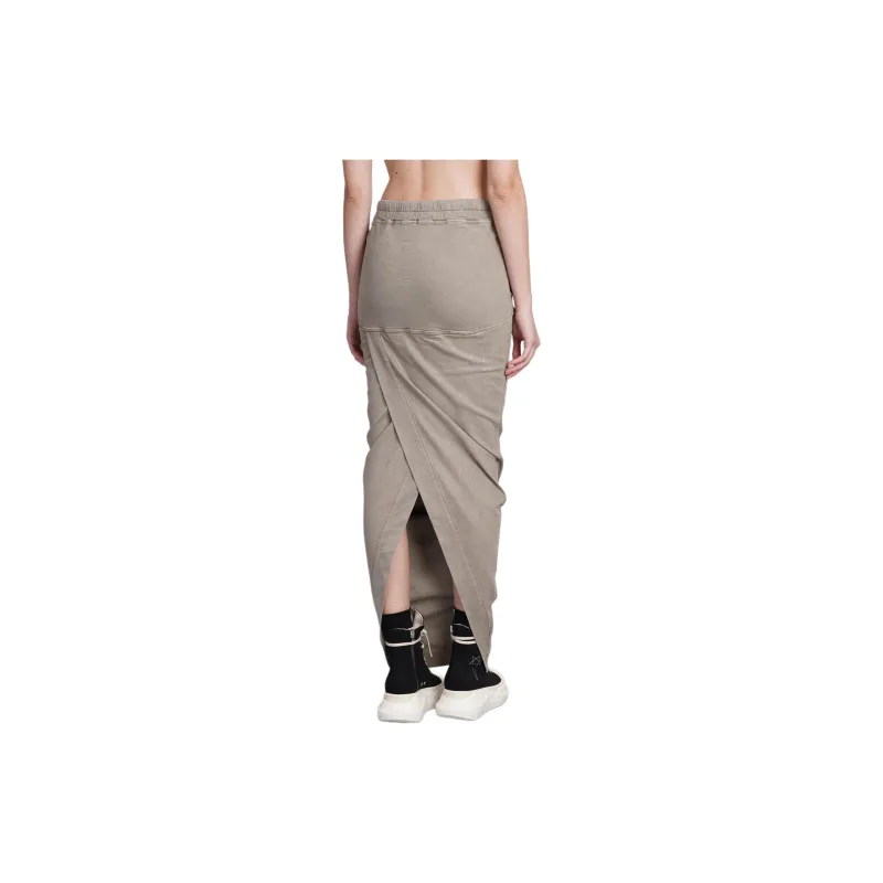 Rick Owens DRKSHDW SS24 Casual Long Skirts Women's Gray-1