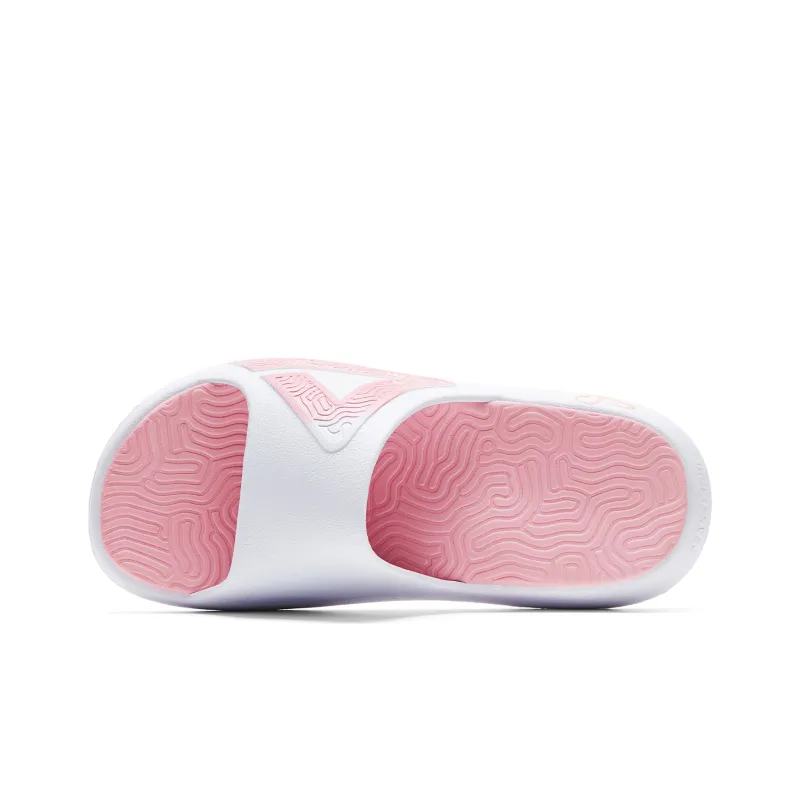 PEAK Slide Slippers Women's Large White Pink-3