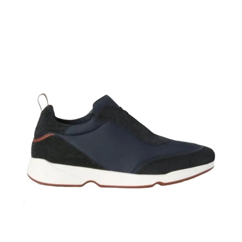 Loro Piana Slip-Resistant Low-Top Casual Shoes Men's Dark Blue-1