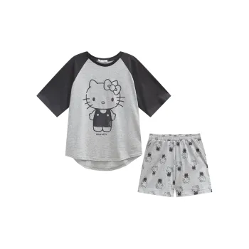 GUKOO Pajama Set Women's Charcoal Gray