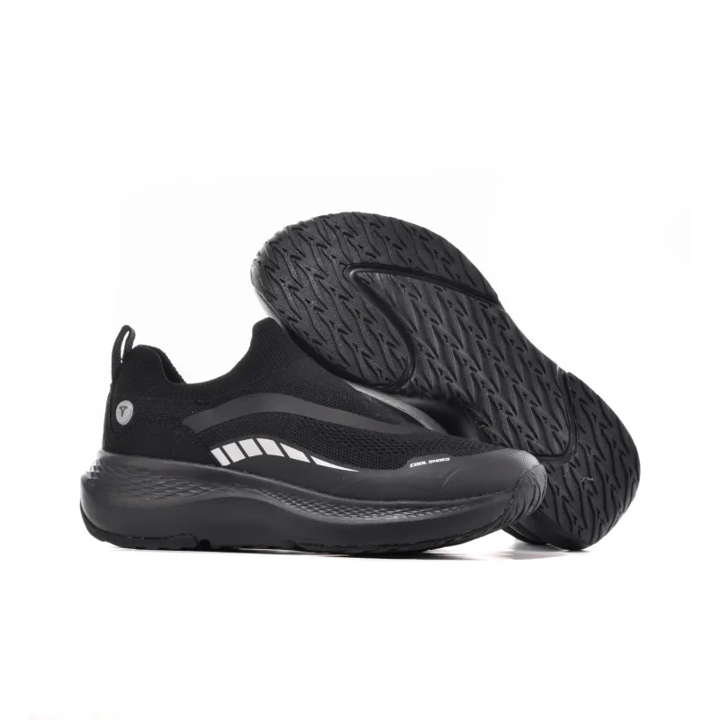 TREEPERI Cushioning, Slip Resistant, Breathable, Lightweight, Height Increasing Low Top Running Shoes Unisex Black-2