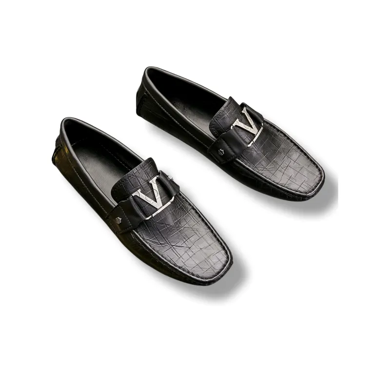 Brounvanm Loafers 2cm Men's Black-5