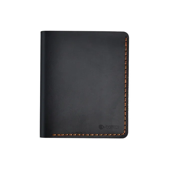 COTECi Cow Leather Card Holder, Coin Purse, Card Holder Regular Unisex Black/Dark Brown/Coffee-0