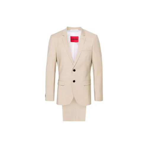 HUGO BOSS Business Suits Men Light Beige