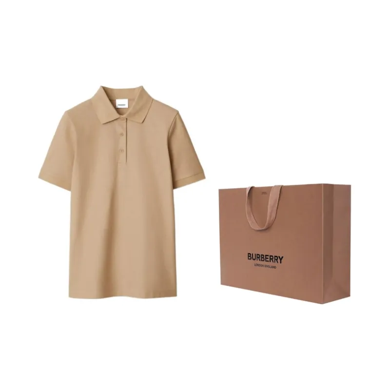 Burberry SS24 Polo Shirt Women's Soft Yellow Umber-2