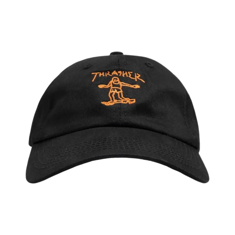 Thrasher Cotton Baseball Caps Unisex Black-1