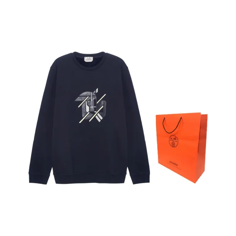 HERMES SS23 Sweatshirt Men's Marine Blue-2