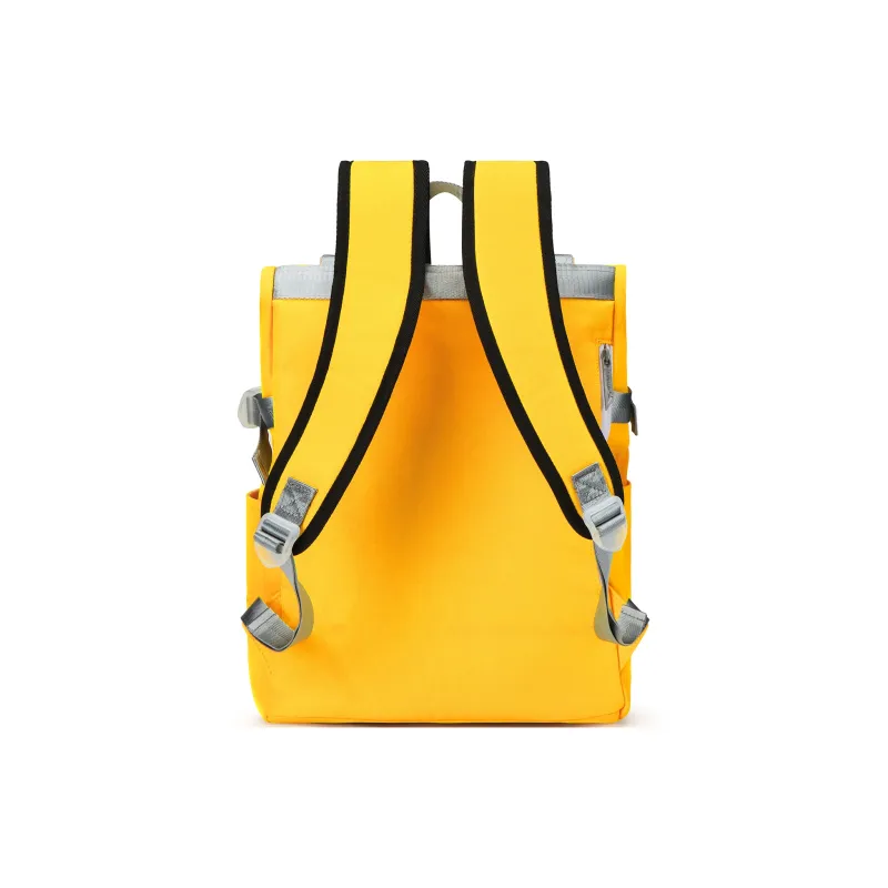 TURN UP Nylon Backpack Regular Unisex Yellow-4