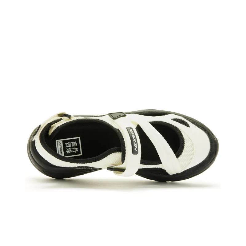 QIAODAN Anti Slip Wear Resistant Beach Sports Sandals, River Trekking Shoes Women's White Black-3
