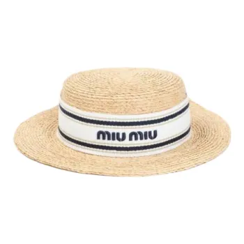MIU MIU Straw Hat Women's Yellow