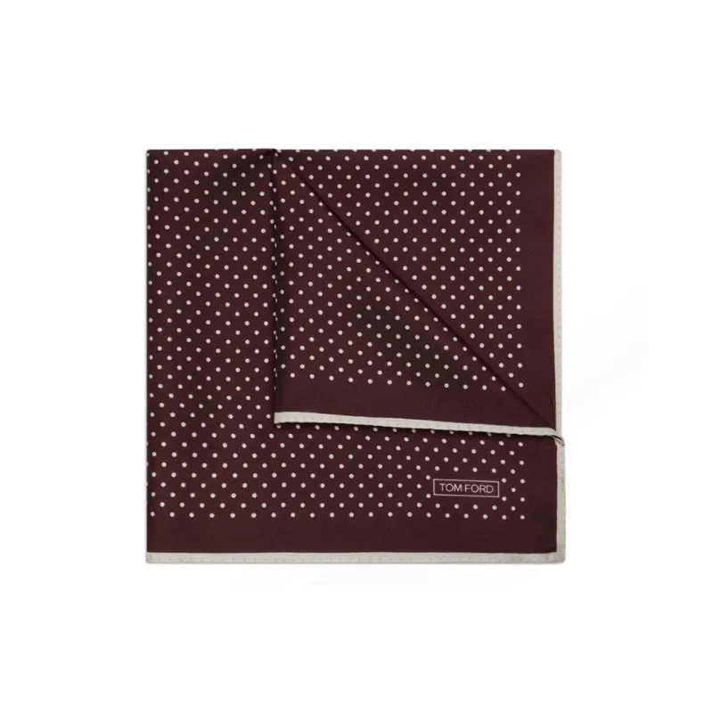 TOM FORD Square Scarf Men's Burgundy-0