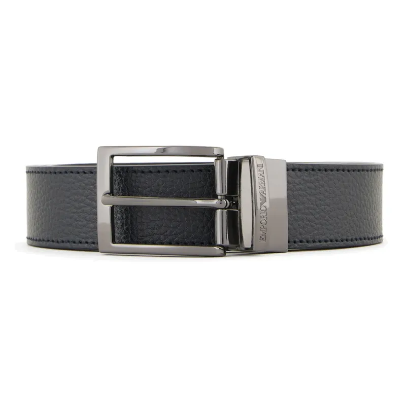 EMPORIO ARMANI Palmellato leather Printed Reversible Belt-0