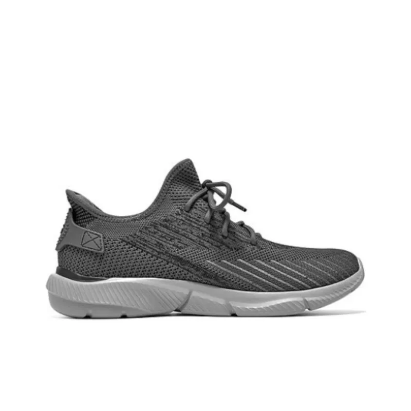 Skechers Cushioning Wear Resistant Low Top Running Shoes Men's Gray-1