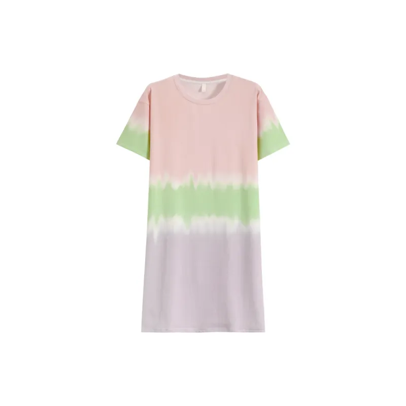 The Story Of The Flower Season Nightgown Women's Pink Green Purple-0