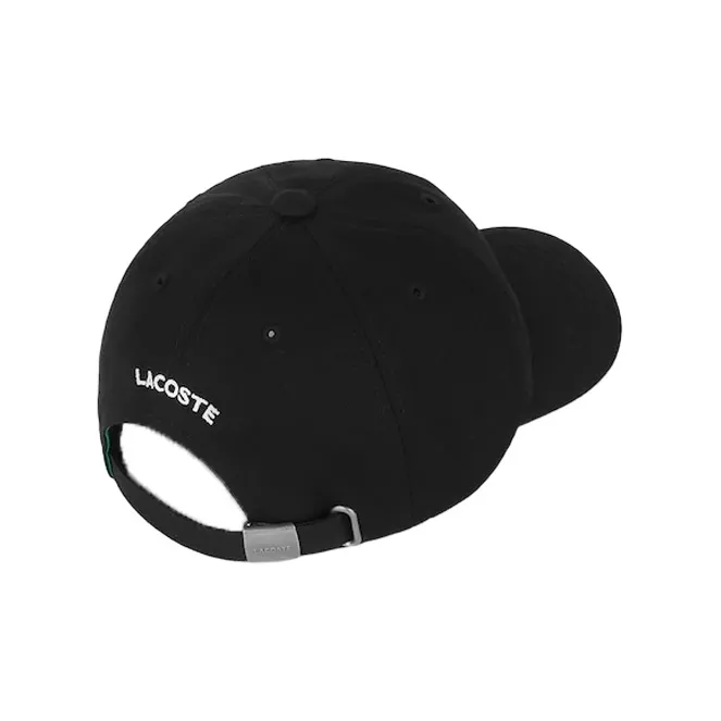 LACOSTE Cotton Baseball Caps Unisex Black-1
