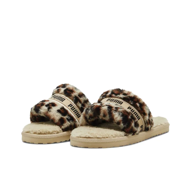 Puma Women's Fluff Slide 'I Am The Drama - Putty Leopard'-2