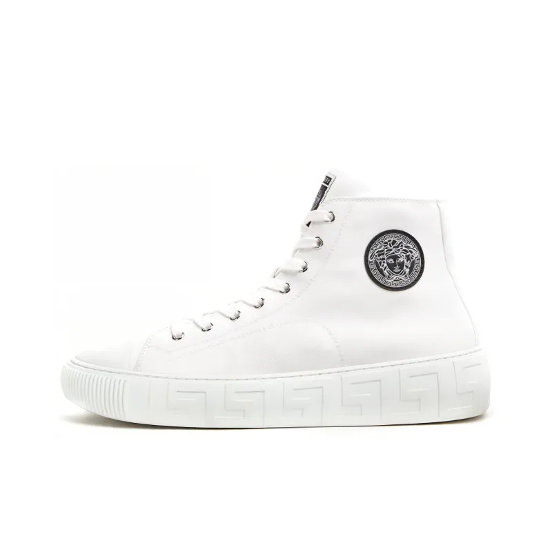 VERSACE Canvas Shoes Women's High Top White-0