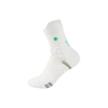 QIAODAN Knee High Socks Men's 1 Pack White/Aurora Green