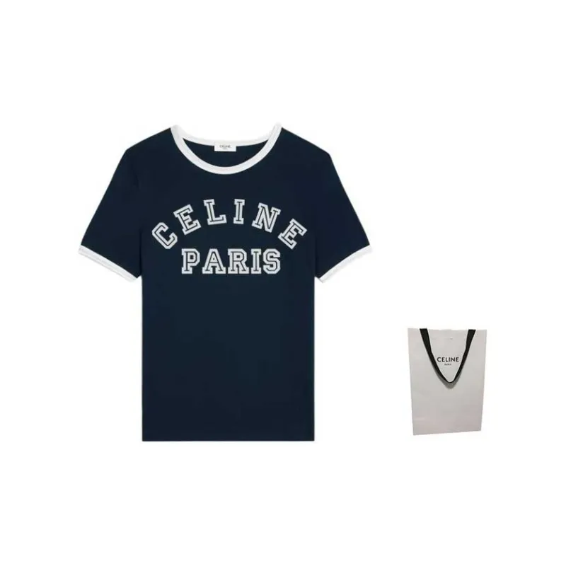 CELINE T Shirts Women's Blue-2