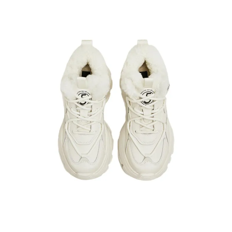 TATA Chunky Sneakers Women's Low Top Solid Color-8
