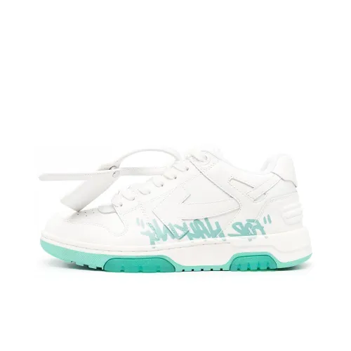 OFF WHITE Out Of Office Low Top For Walking Sneaker 'White Green' Women's