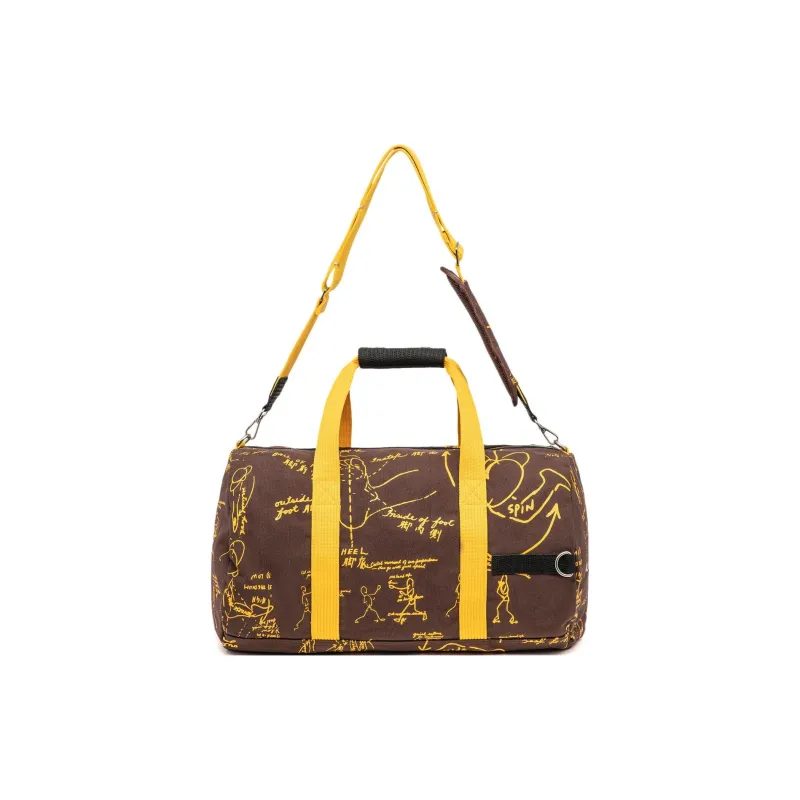 LiNing Bruce Lee Collaboration Kung Fu Collection Cotton Handbag Shoulder Bag Crossbody Bag Unisex Brown-4