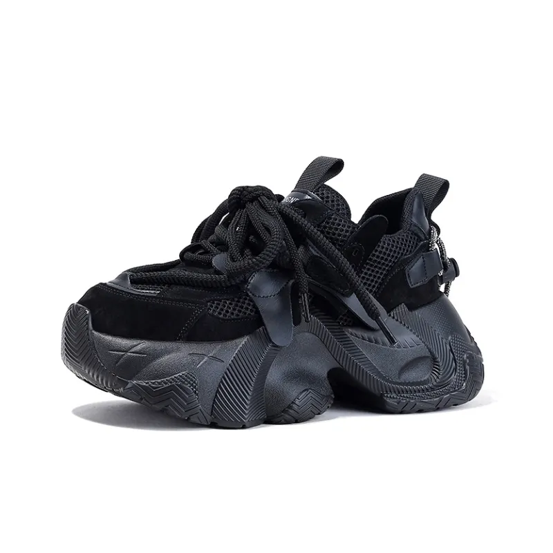 BELLALILY Anti-Slip And Wear-Resistant Breathable Low-Top Chunky Sneakers Women's-5