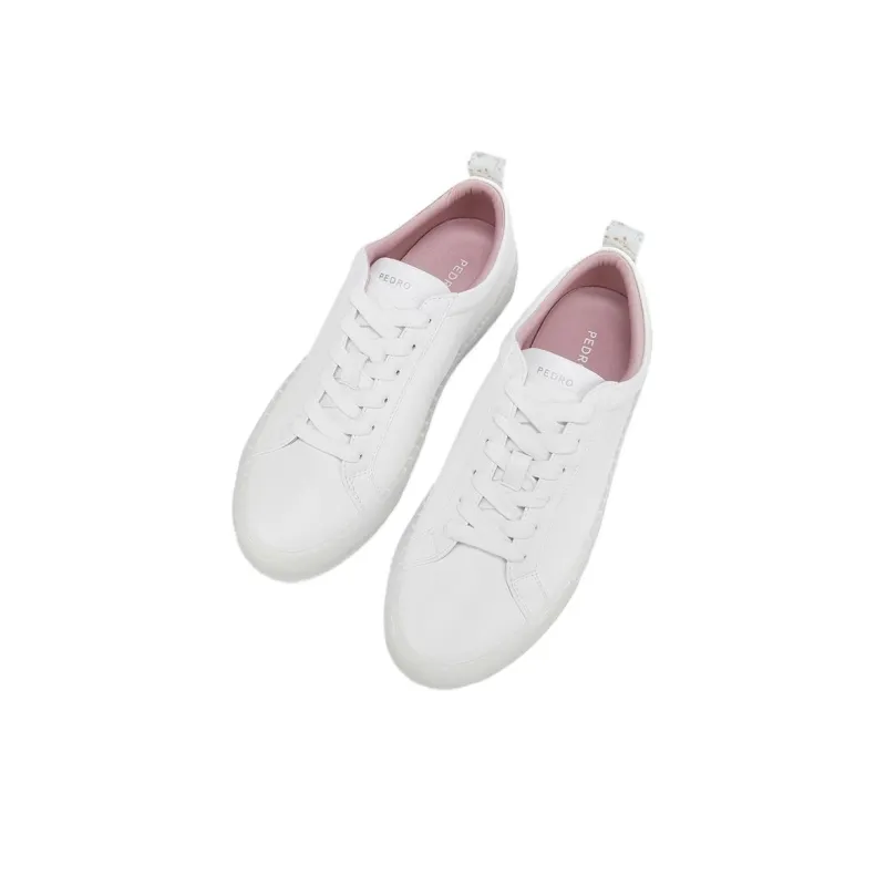 PEDRO Low Top Stylish Skateboarding Shoes Women's White-2