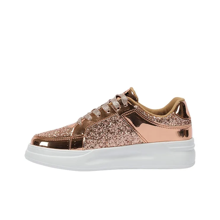 Singing Wear-Resistant Lightweight Breathable Height Increasing Low-Top Skateboard Shoes Women's-0