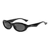 Bright Black Frame with Gray Lens