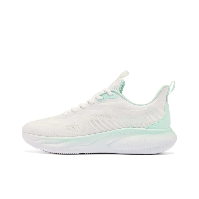 QIAODAN Yuebu 2.0 Cushioned Wear Resistant Breathable Lightweight Low Top Q COZY SOFT Running Shoes Men's White Green-0