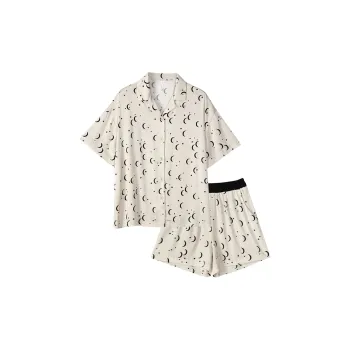 Same Language Pajama Set Women's Light Apricot Star Moon