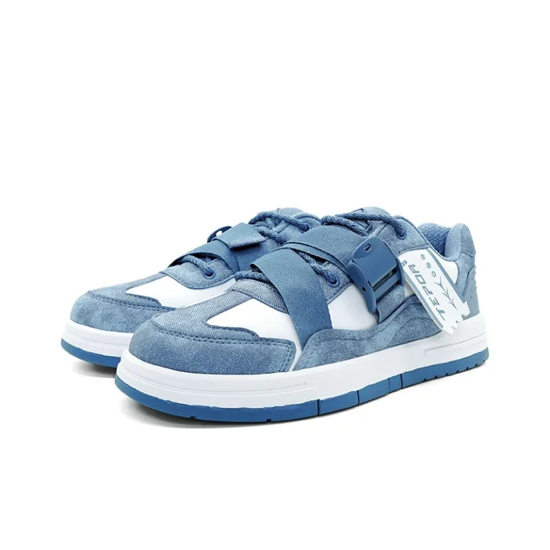 TEPOR Skateboard Shoes Men Low Top Gray-9