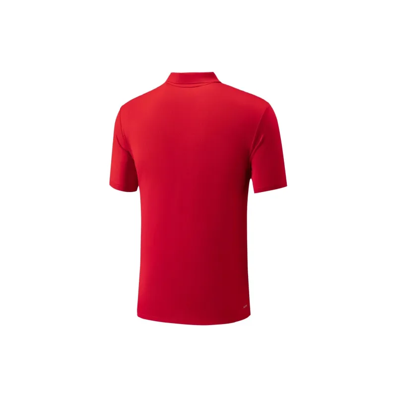 LiNing Badminton Series Polo Shirt Men's Bull Red-1