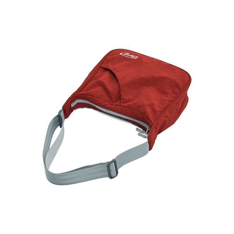 MYEDITION 6L Shoulder Bag, Crossbody Bag, Outdoor Bag Nylon Black/Brick Red/Light Blue Unisex-10