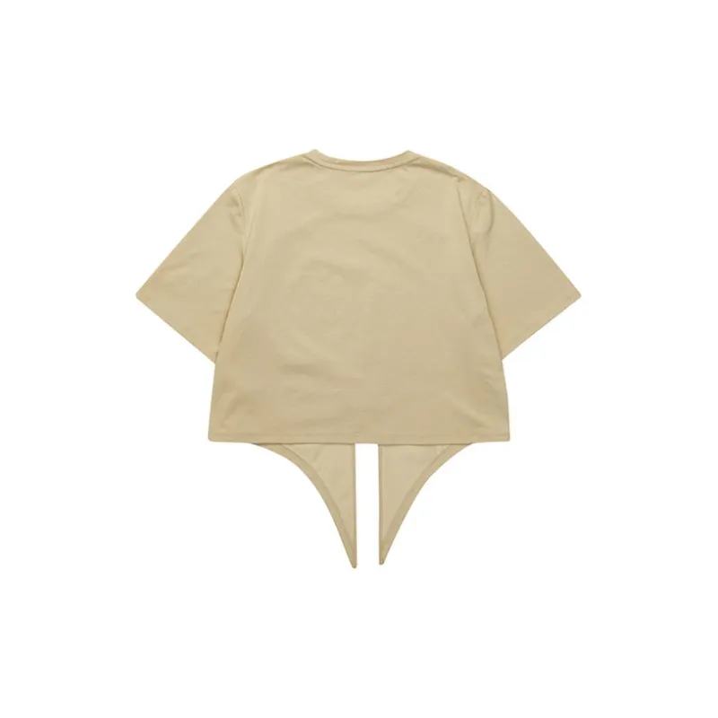 Skechers Drop Shoulder Sleeve T Shirt Women's Irish Cream-1