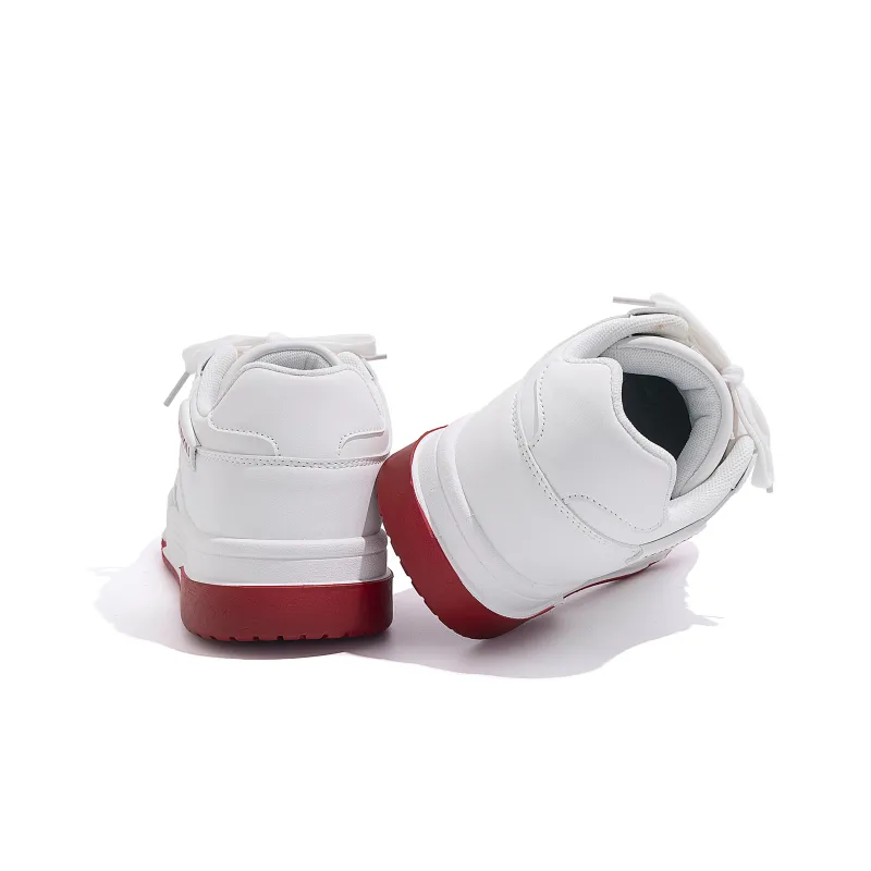 HUANQIU Year Of The Snake Limited, Breathable Air Force 1 Height Increasing Low Top Skateboard Shoes Men's White-6