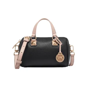 MICHAEL KORS Grayson Cow Leather With Artificial Leather Handbag, Shoulder Bag, Crossbody Bag Small Size Women's Black