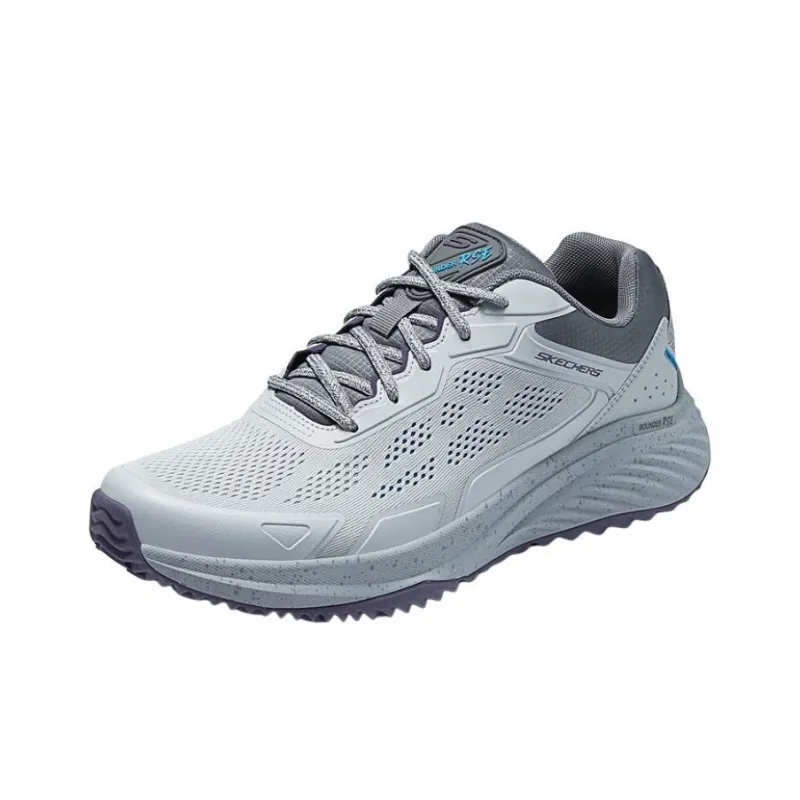 Skechers Cushioned Slip Resistant Rebound Low Top Casual Running Shoes Men's Gray Blue-2