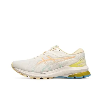 Asics GT 1000 10 Cushioning Anti Slip Wear Resistant Breathability Low Top Training Running Shoes Women's Beige Orange