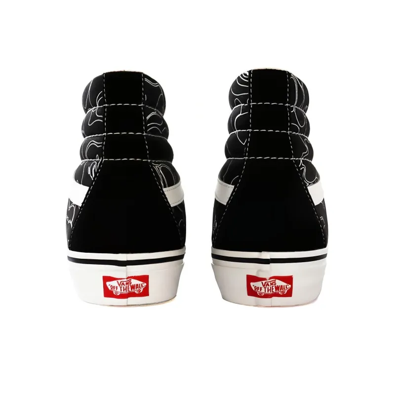 Vans x A BATHING APE SS23 LINE CAMO Series SK8-Hi High-Top Skateboard Shoes Women's Black-3