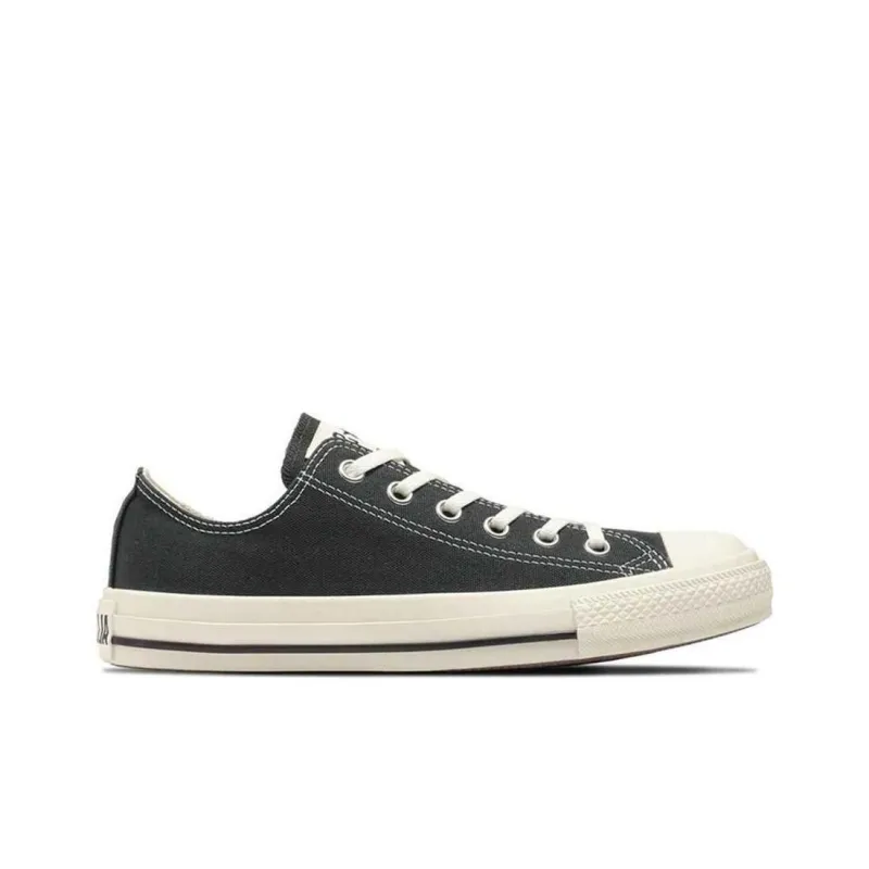 Converse All Star Washedcanvas OX Abrasion Resistant Shock Absorbers Low Top Canvas Shoes Unisex Black-1