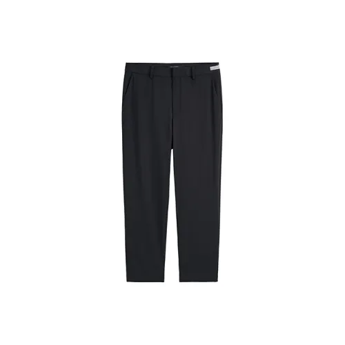 PEACEBIRD MEN Casual Pants Unisex Black First Batch Conical