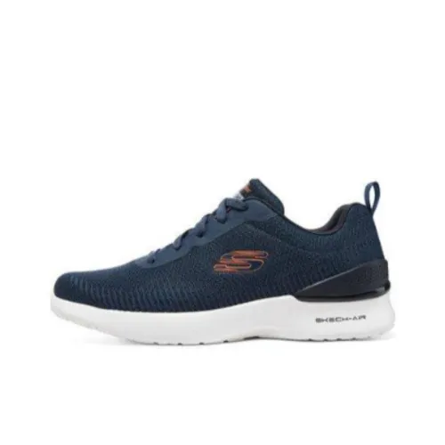 Skechers Cushioning Wear Resistant Low Top Casual Running Shoes Men's Blue