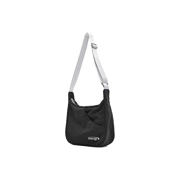 MYEDITION 6L Shoulder Bag, Crossbody Bag, Outdoor Bag Nylon Black/Brick Red/Light Blue Unisex-1