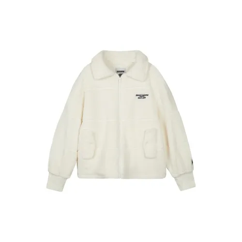 Skechers x Romantic Crown Velvet feel Coat Women's Cream Beige White