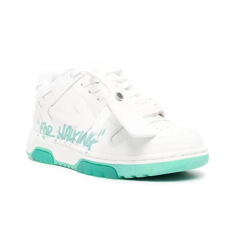 OFF WHITE Out Of Office Low Top For Walking Sneaker 'White Green' Women's-2