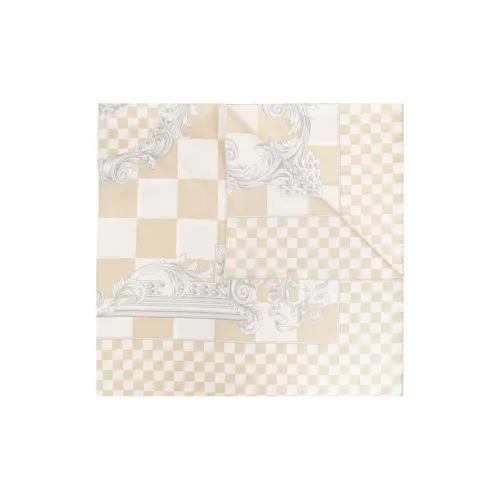 VERSACE Silk Scarves Men's Yellow