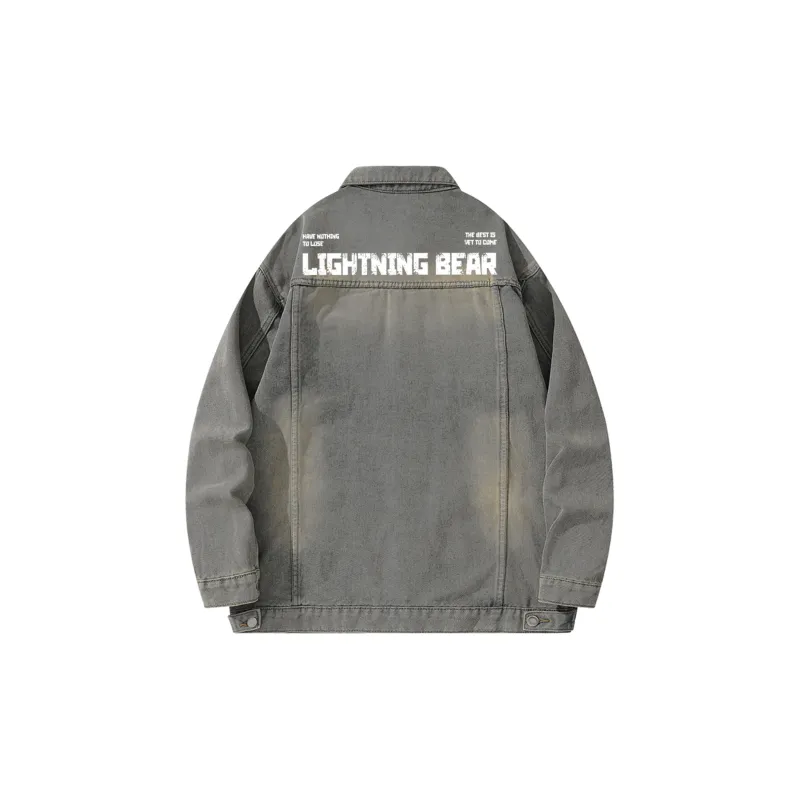 LIGHTNING BEAR Denim Jacket Unisex-3