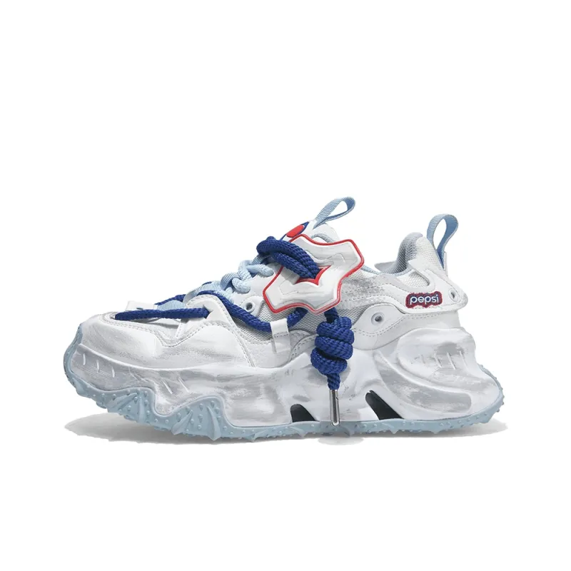 Pepsi Jelly Color Series Cushioned Slip-Resistant Abrasion-Resistant Low-Top Chunky Sneakers Unisex Exclusive Box-22